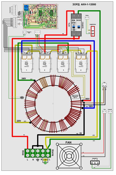 Схема подключения стабилизатора напряжения ресанта 10000вт