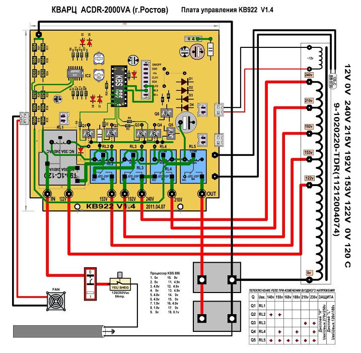 Кварц acdr 2000va схема