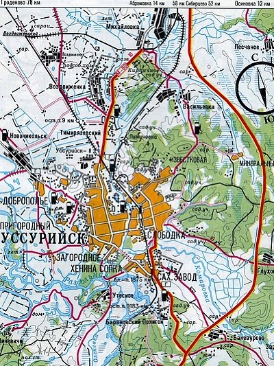 Карта россии уссурийск на карте